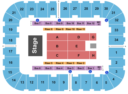 Berglund Center Coliseum Seating Chart: Endstage 4