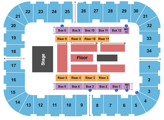Berglund Center Coliseum Map