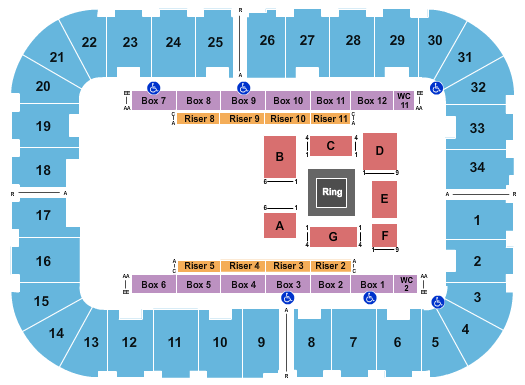 Berglund Center Coliseum Seating Chart: Wrestling - AEW