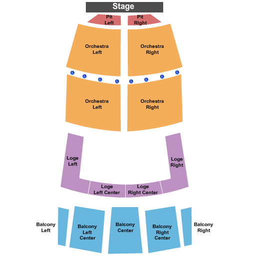 Berglund Performing Arts Theatre Seating Chart: Endstage
