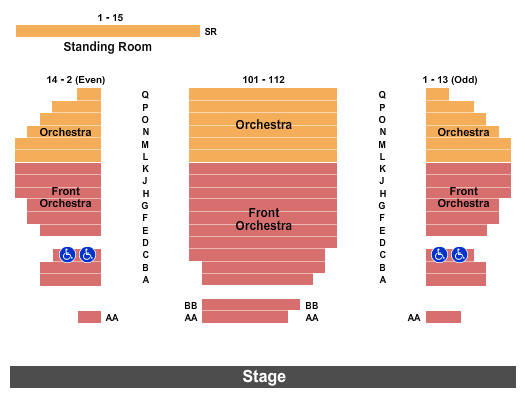 Berlind Theatre - McCarter Theatre Center Seating Chart: Endstage