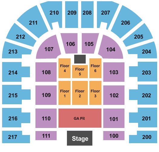Bert Ogden Arena Seating Chart: Endstage GA Pit