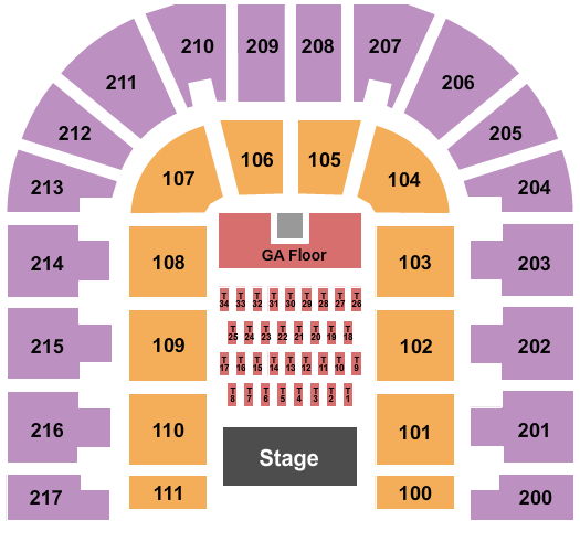 Bert Ogden Arena Seating Chart: Endstage Tables