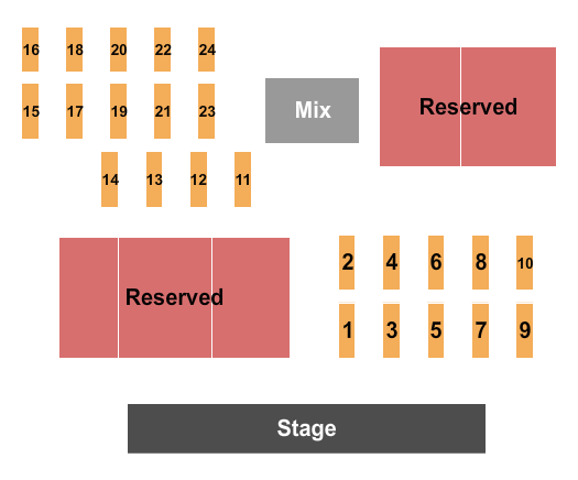 Bert's Back Porch Seating Chart: Endstage