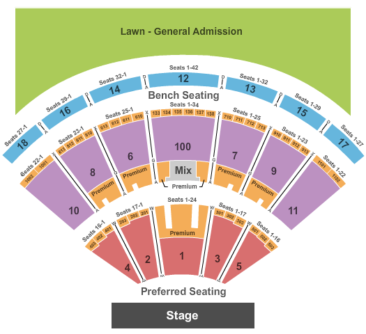 Bethel Woods Center For The Arts Seating Chart