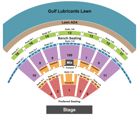 Bethel Woods Center For The Arts Seating Chart: Endstage 2