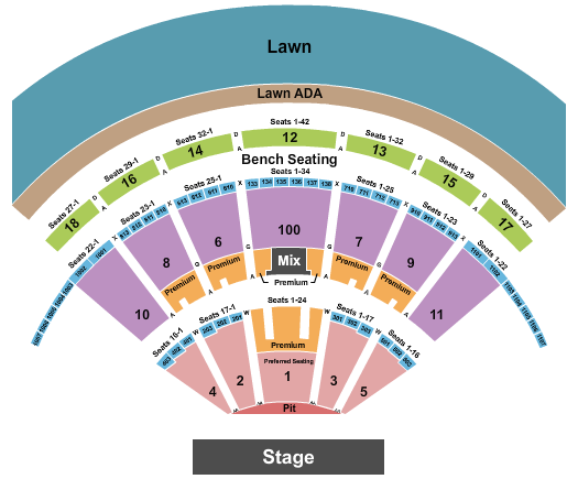 Bethel Woods Center For The Arts Seating Chart: Endstage GA Pit 2