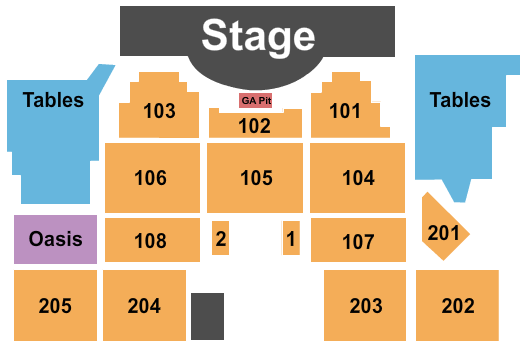 Steel Stage Seating Chart