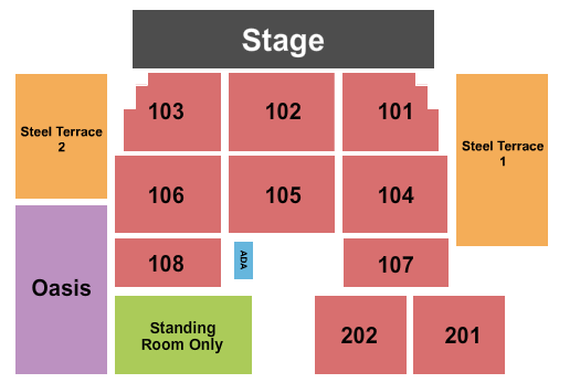 Bethlehem Musikfest - Wind Creek Steel Stage Seating Chart: Endstage 4