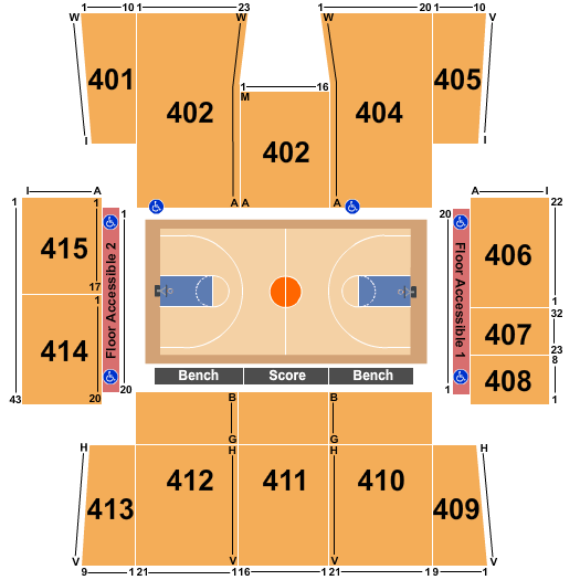 Frost Arena Seating Chart