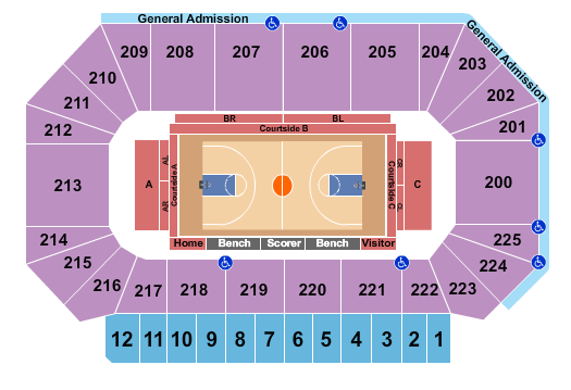 Big Iron Events Center Seating Chart: Basketball 2