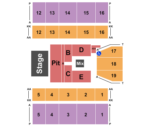 Marshall Health Network Arena Seating Chart: Endstage 5