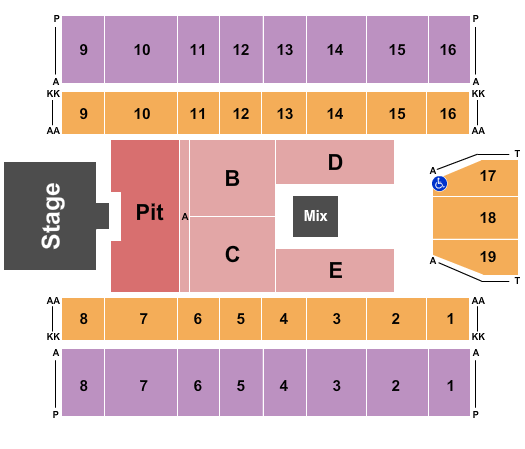 Marshall Health Network Arena Seating Chart: Endstage Pit 2