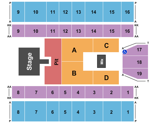 Marshall Health Network Arena Seating Chart: Justin Moore