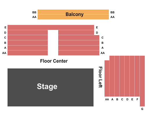 Big Secret Theatre Seating Chart: Endstage