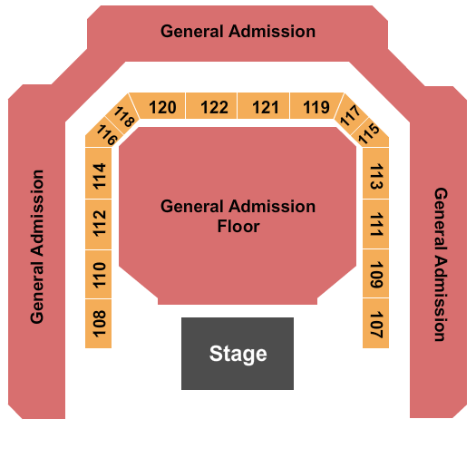 Bill Graham Civic Auditorium Seating Chart: Endstage GA