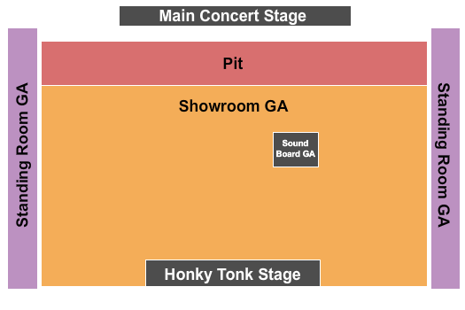Billy Bobs Seating Chart: End Stage GA Pit