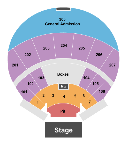 Coca-Cola Amphitheater at the BJCC Seating Chart: Endstage Pit w/300 GA
