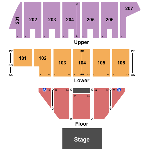 Bismarck Event Center Seating Chart: Theatre 2