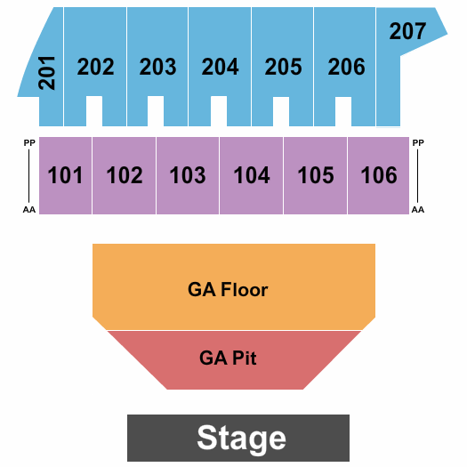 Bismarck Event Center Seating Chart: Theatre GA Floor/Pit