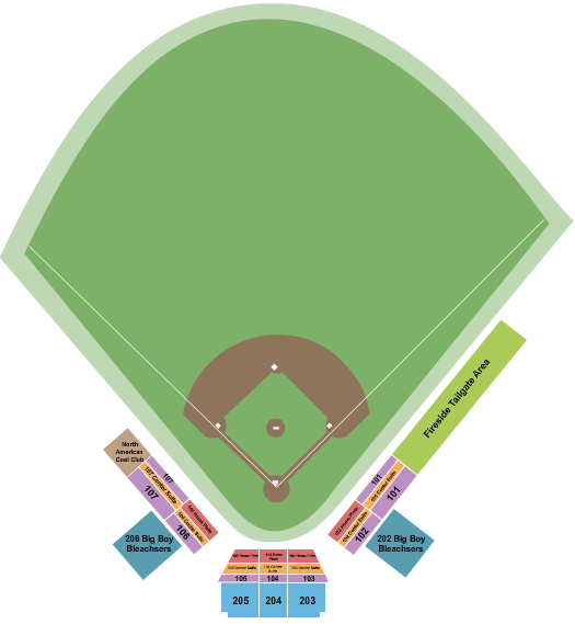 Bismarck Municipal Ballpark Map