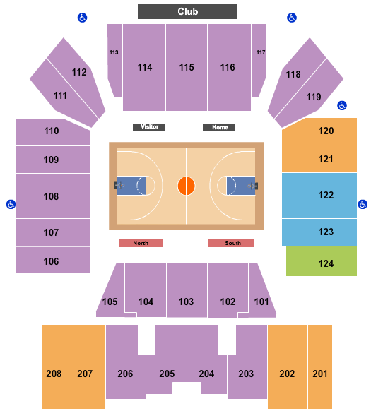 Scheels Center at Sanford Health Athletic Complex Seating Chart: Basketball