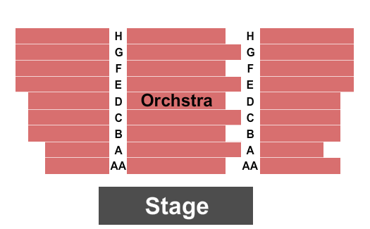 Black Box Auditorium at The United Theatre Seating Chart: Endstage - Orch Only