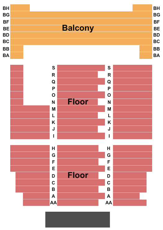 Black Box Auditorium at The United Theatre Seating Chart: Endstage 2