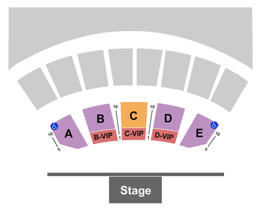 Black Oak Amphitheater Seating Chart: Endstage A-E