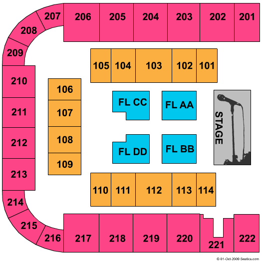 Black River Coliseum Seating Chart: End Stage