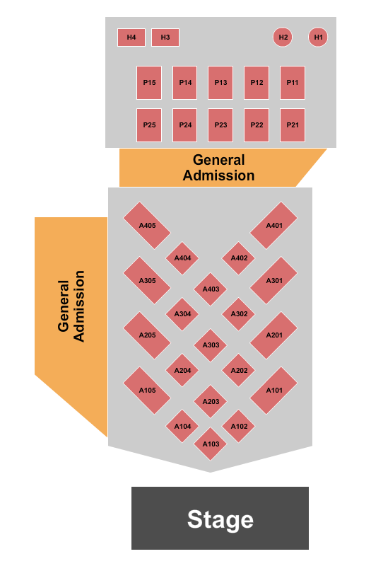 Blackhawk Creek Seating Chart: Endstage Tables