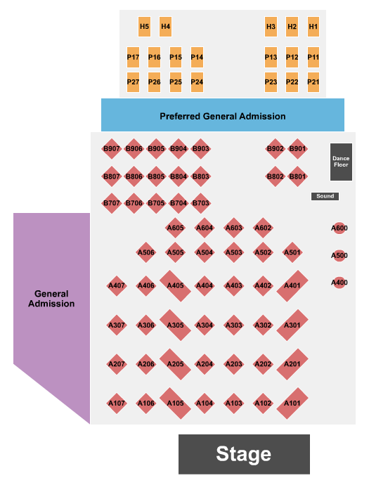 Blackhawk Creek Seating Chart: Endstage/Preferred GA