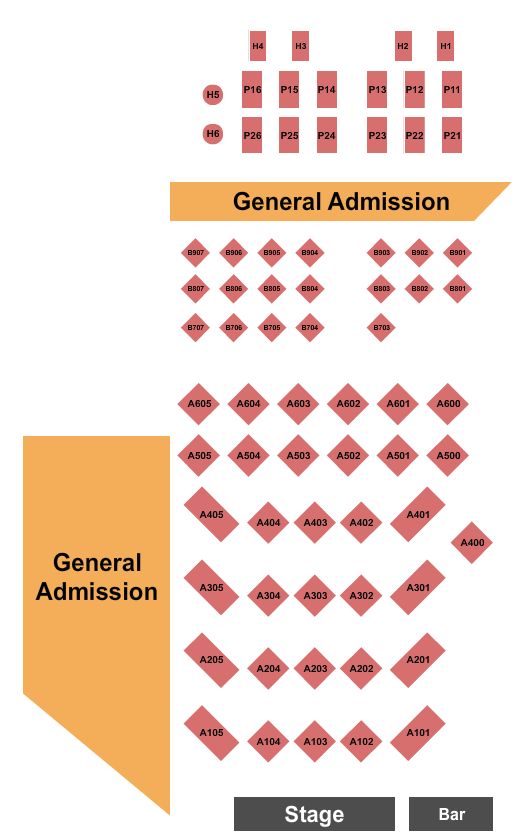 Blackhawk Creek Seating Chart: Endstage Tables 2