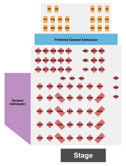 Blackhawk Creek Seating Chart: Endstage Tables 3
