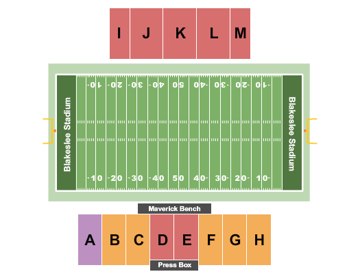 Blakeslee Stadium Seating Chart: Football