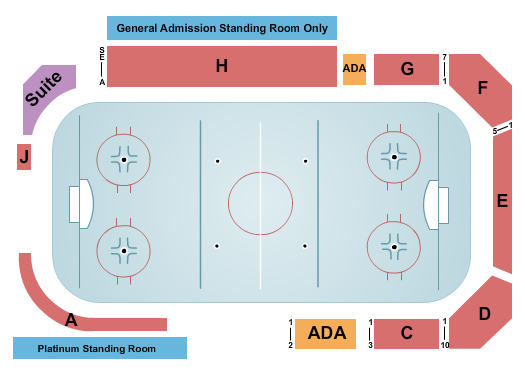 Blazers Ice Centre Seating Chart: Hockey