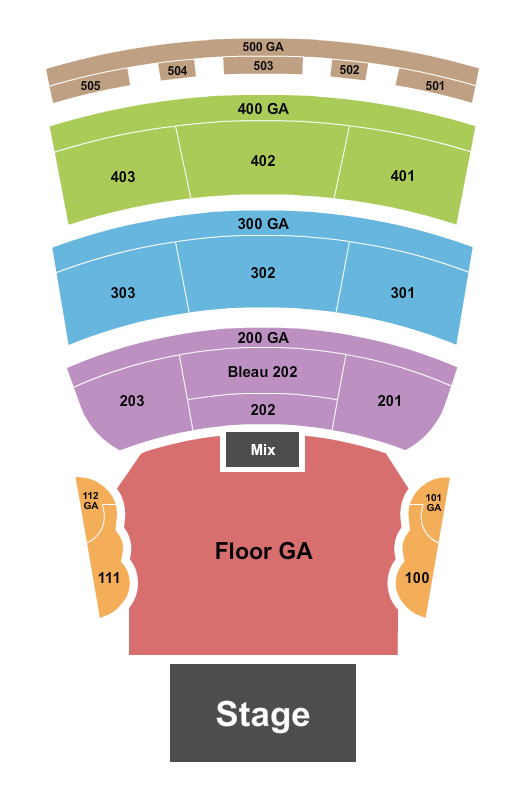 BleauLive Theater At Fontainebleau Las Vegas Seating Chart: Endstage GA 2