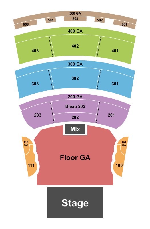 BleauLive Theater At Fontainebleau Las Vegas Seating Chart: Endstage GA 3