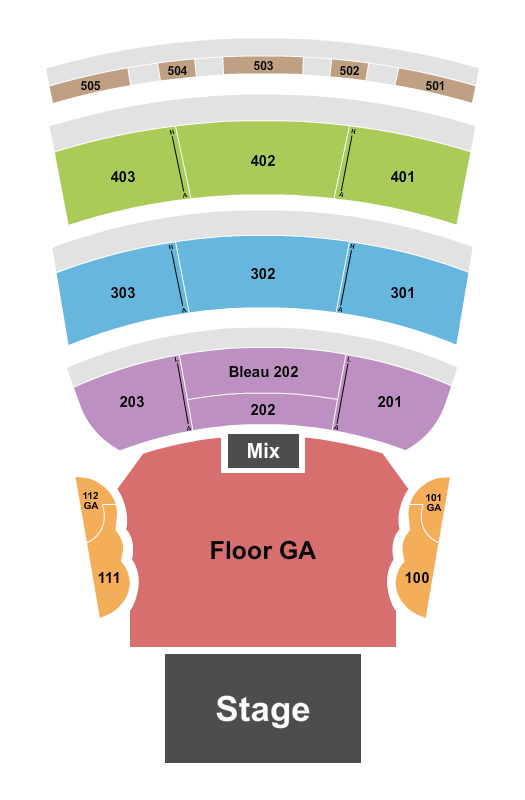 BleauLive Theater At Fontainebleau Las Vegas Seating Chart: Endstage GA 4