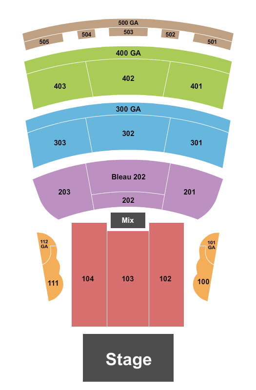 BleauLive Theater At Fontainebleau Las Vegas Seating Chart: Endstage Reserved