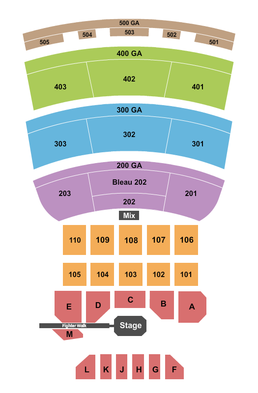 BleauLive Theater At Fontainebleau Las Vegas Seating Chart: MMA