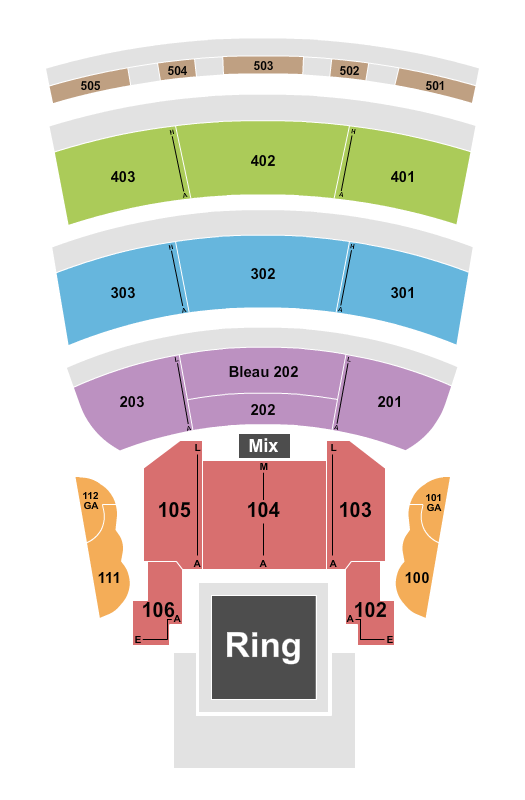 BleauLive Theater At Fontainebleau Las Vegas Seating Chart: Wrestling