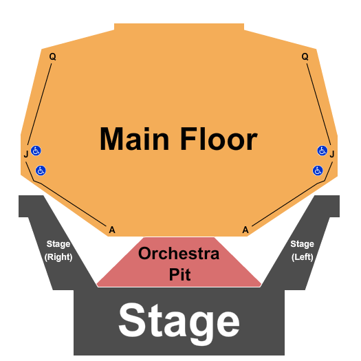 The Blizzard Theatre Seating Chart: End Stage