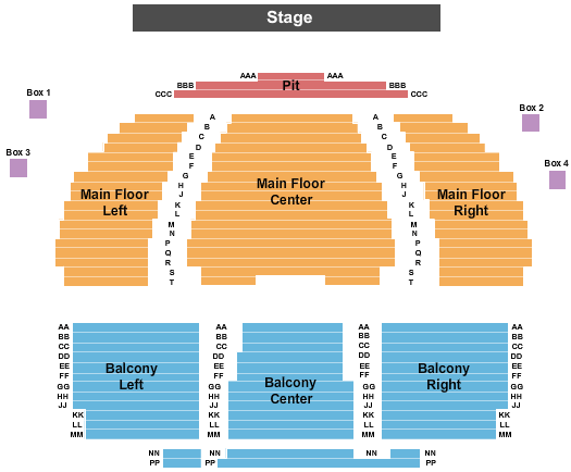 Bloomington Center For The Performing Arts Seating Chart: End Stage