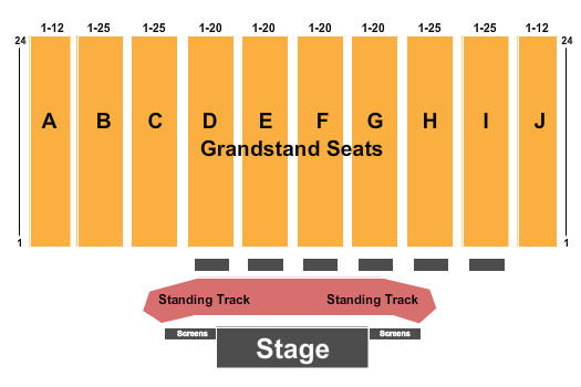 Bloomsburg Fair Seating Chart: Endstage GA Track