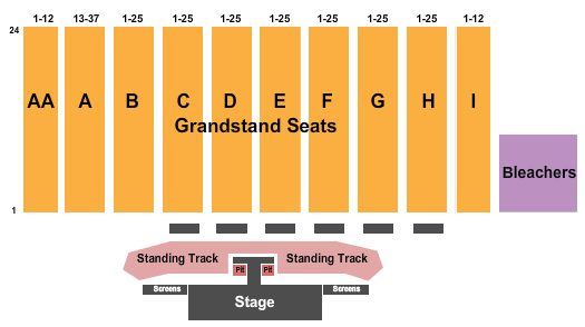Bloomsburg Fair Seating Chart