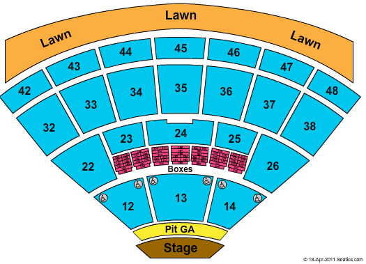 Blossom Music Center Seating Chart