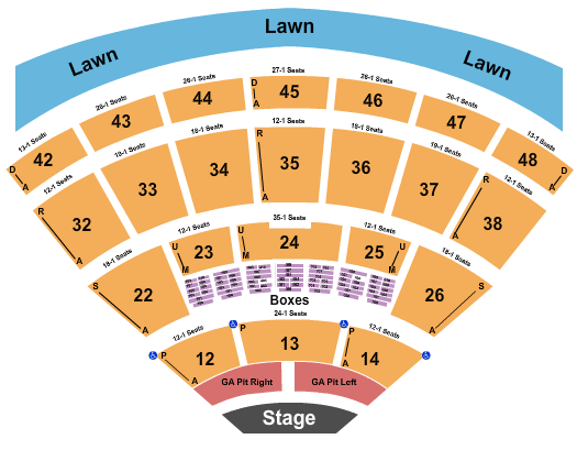 Blossom Music Center Interactive Seating Chart