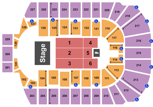 Blue Cross Arena Seating Chart: Endstage 4