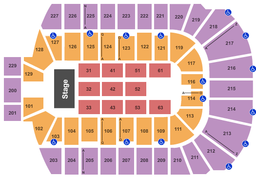 Blue Cross Arena Seating Chart Concerts